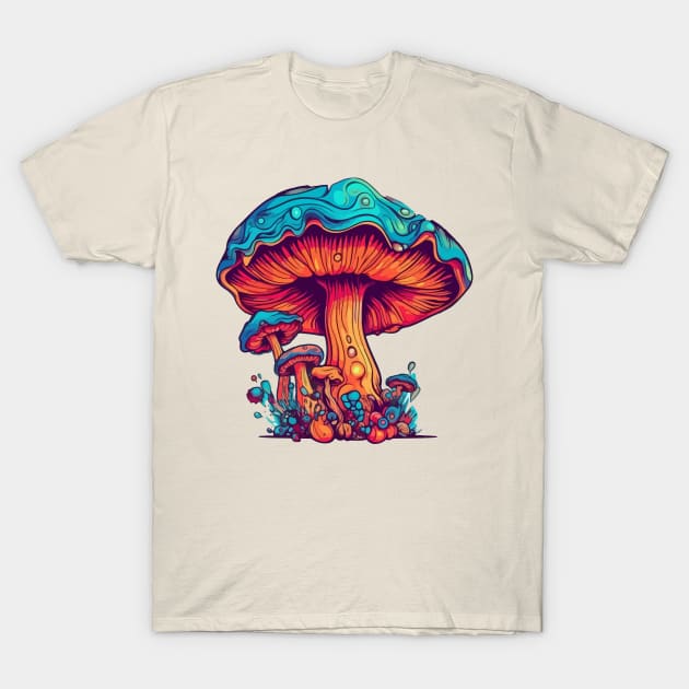Psychedelic Mushroom Dream design T-Shirt by kuallidesigns